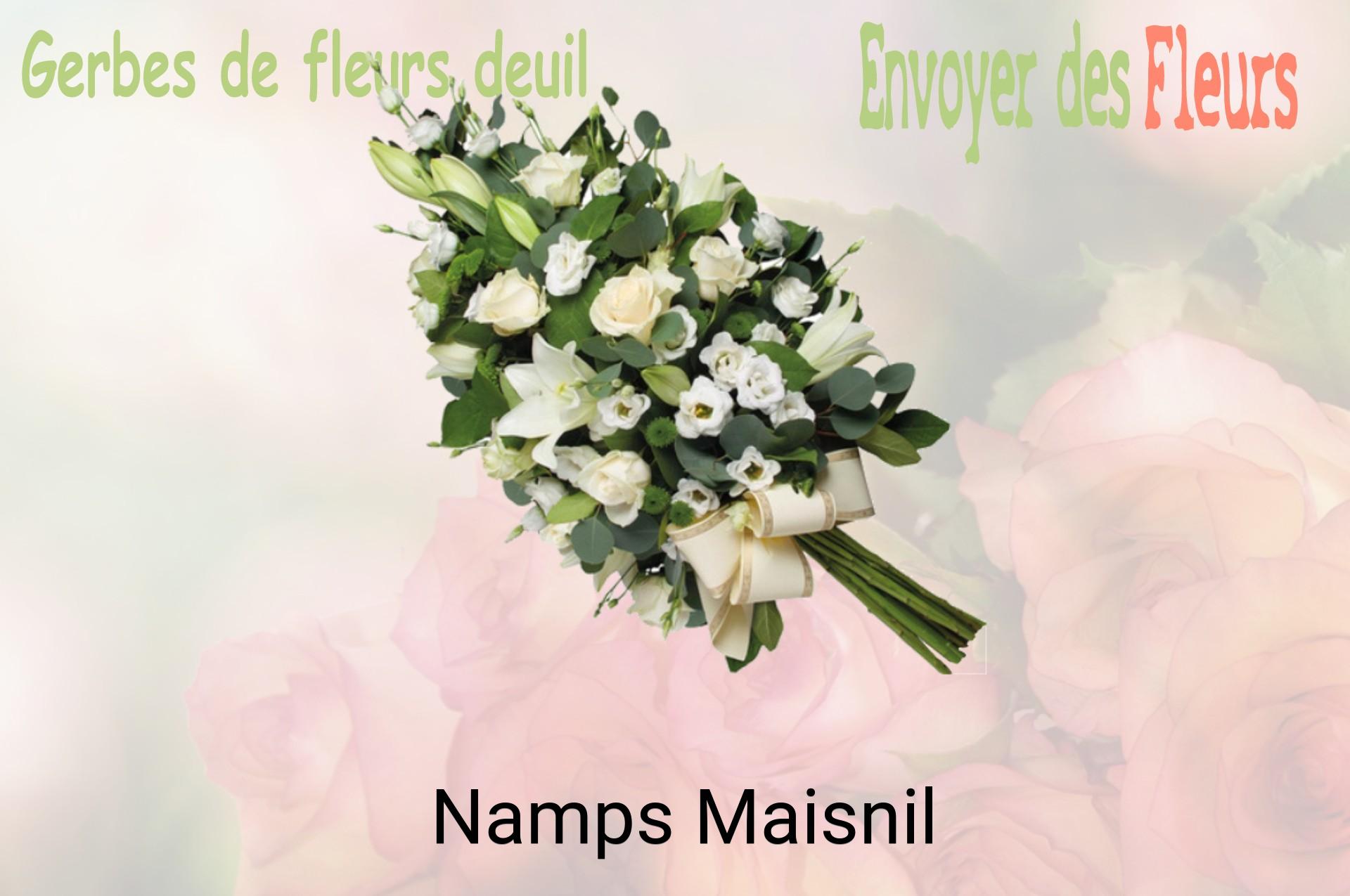 Gerbe de fleurs de deuil livrée à Namps-Maisnil